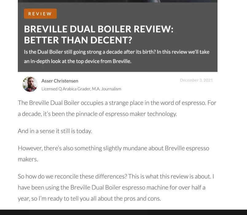 product review breville