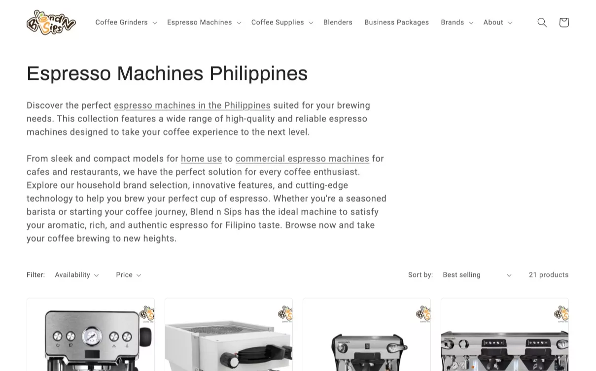 espresso machines philippines blend n sips