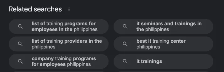google related searches corporate training philippines