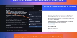 feed google AI Overviews with the right content types
